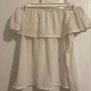 Off-Shoulder White Blouse